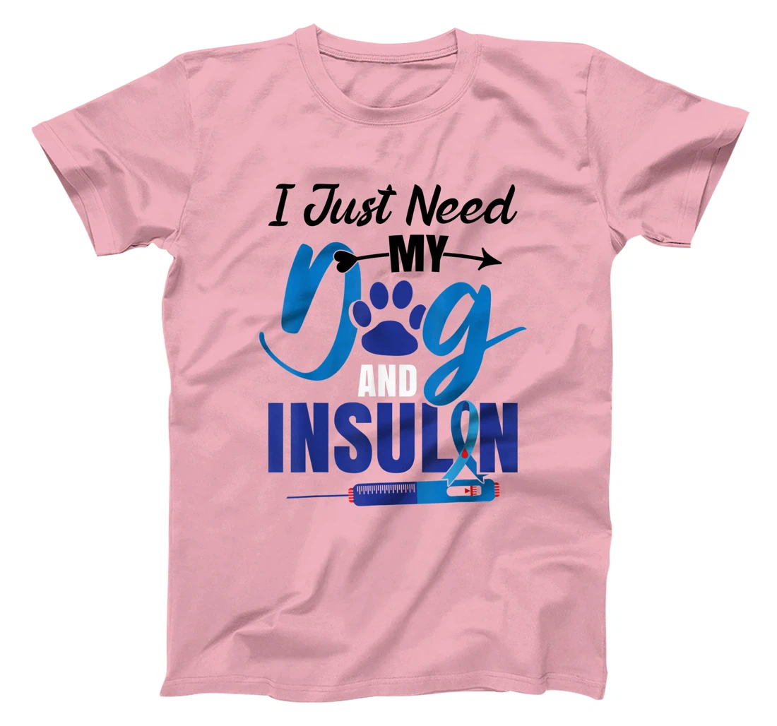 Funny Dog Insulin T1D Warrior Diabetes T-Shirt, Kid T-Shirt and Women T-Shirt