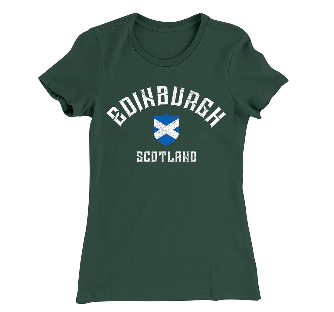 Edinburgh Scotland Scottish Flag Pride T-Shirt, Women T-Shirt