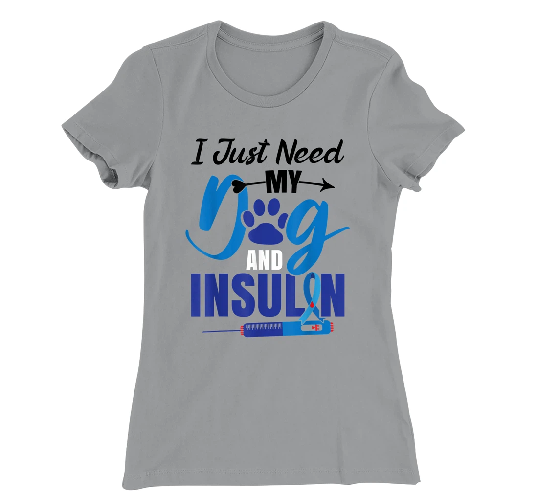 Funny Dog Insulin T1D Warrior Diabetes T-Shirt, Kid T-Shirt and Women T-Shirt