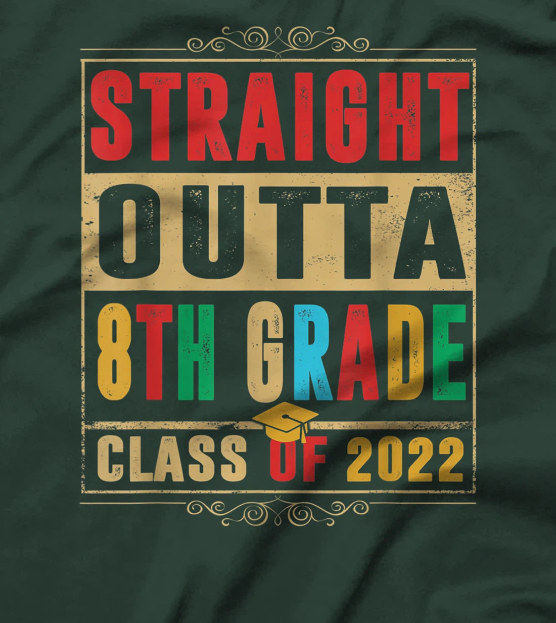 Straight Outta Preschool 8th Grade Class Of 2022 Graduation T-Shirt, Kid T-Shirt and Women T-Shirt