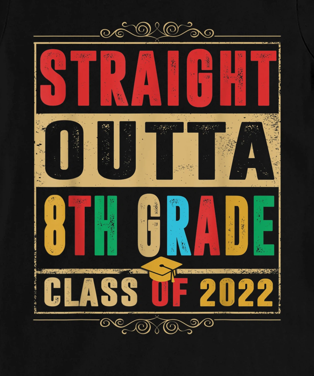 Straight Outta Preschool 8th Grade Class Of 2022 Graduation T-Shirt, Kid T-Shirt and Women T-Shirt