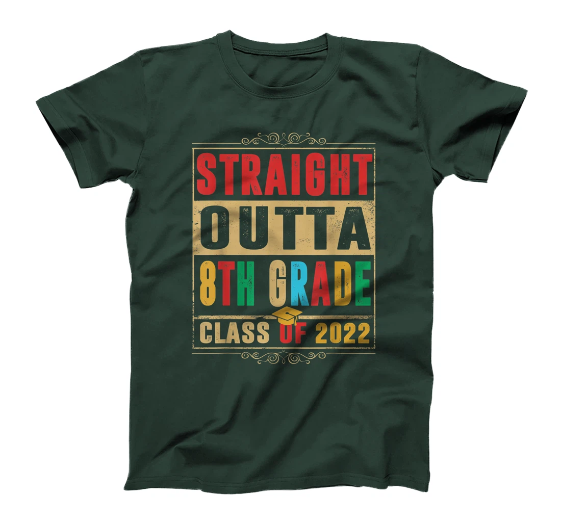 Straight Outta Preschool 8th Grade Class Of 2022 Graduation T-Shirt, Kid T-Shirt and Women T-Shirt