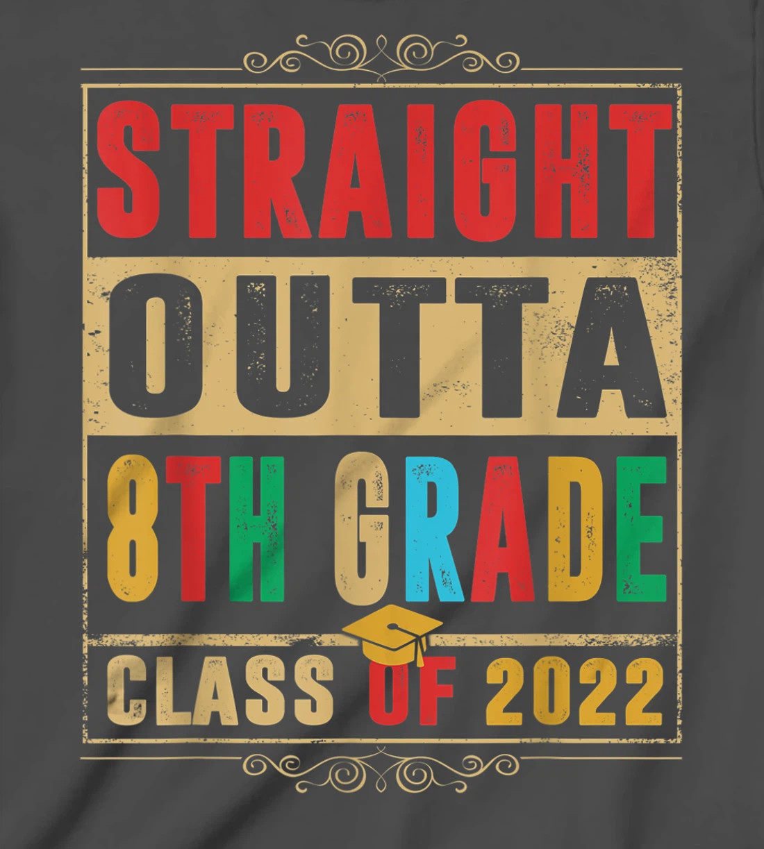 Straight Outta Preschool 8th Grade Class Of 2022 Graduation T-Shirt, Kid T-Shirt and Women T-Shirt