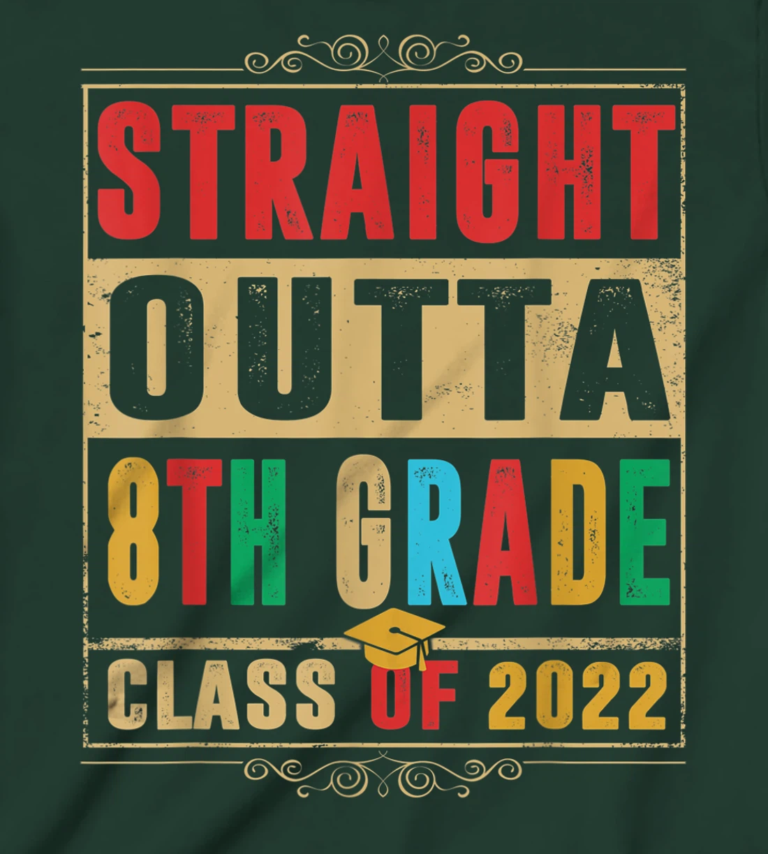 Straight Outta Preschool 8th Grade Class Of 2022 Graduation T-Shirt, Kid T-Shirt and Women T-Shirt
