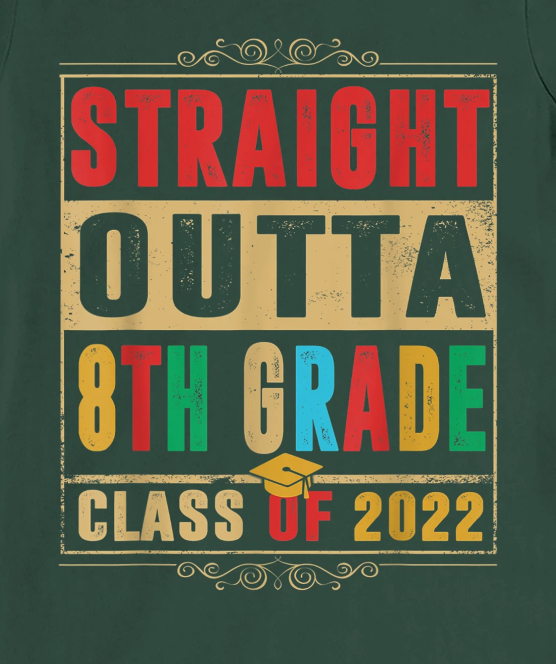 Straight Outta Preschool 8th Grade Class Of 2022 Graduation T-Shirt, Kid T-Shirt and Women T-Shirt