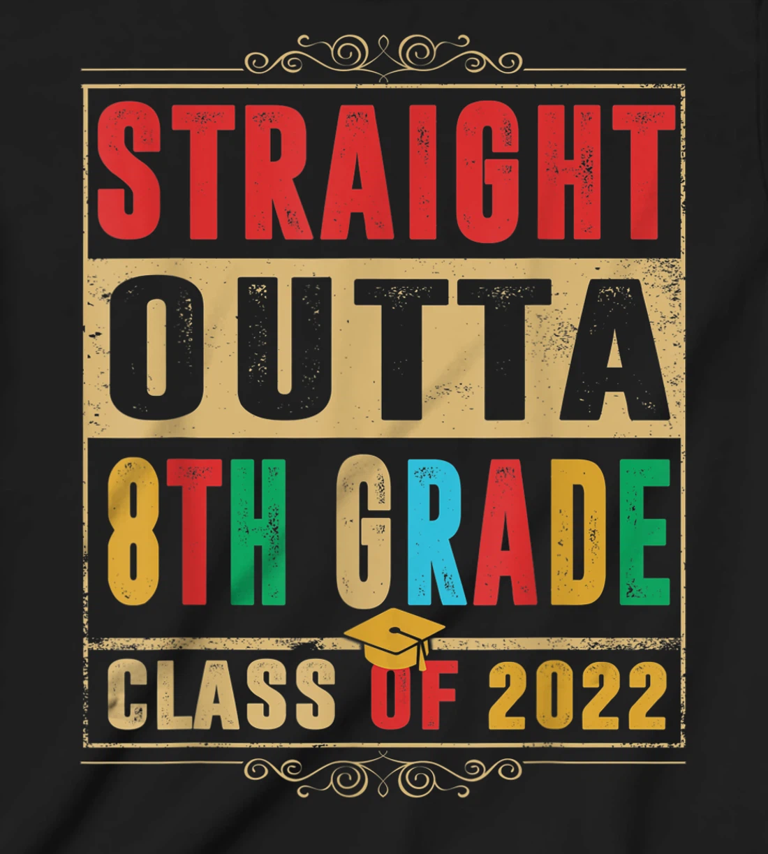 Straight Outta Preschool 8th Grade Class Of 2022 Graduation T-Shirt, Kid T-Shirt and Women T-Shirt