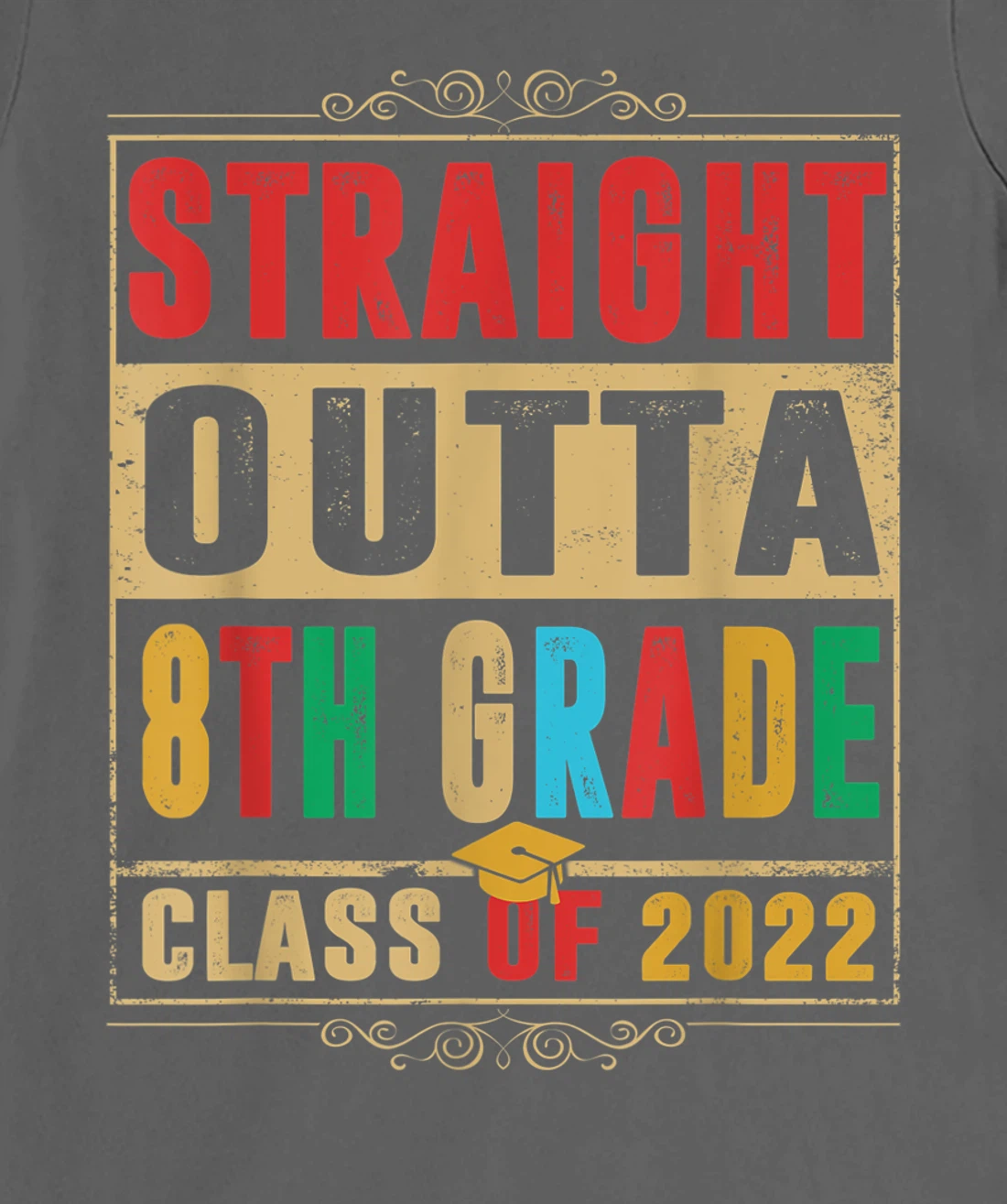 Straight Outta Preschool 8th Grade Class Of 2022 Graduation T-Shirt, Kid T-Shirt and Women T-Shirt