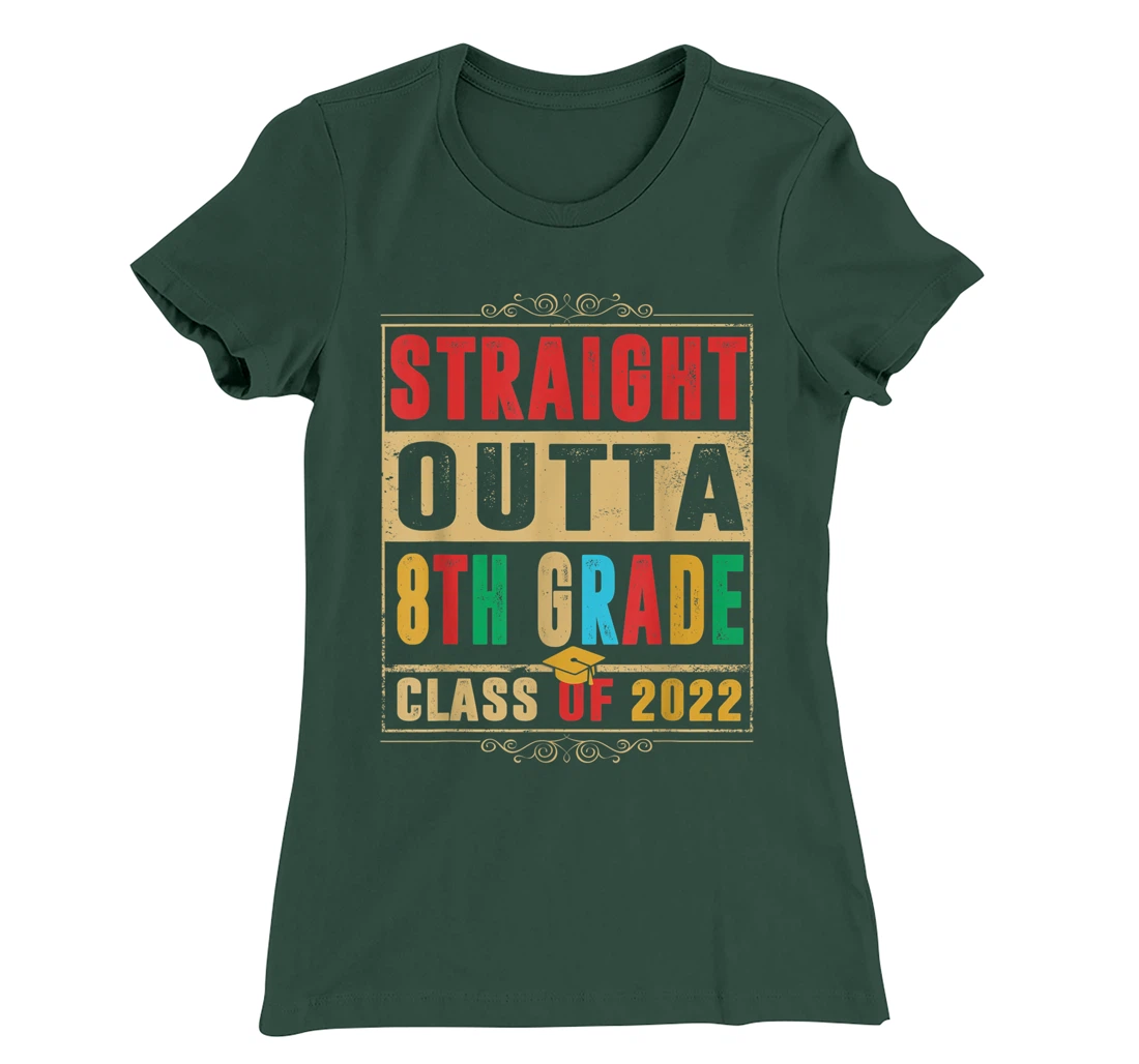 Straight Outta Preschool 8th Grade Class Of 2022 Graduation T-Shirt, Kid T-Shirt and Women T-Shirt
