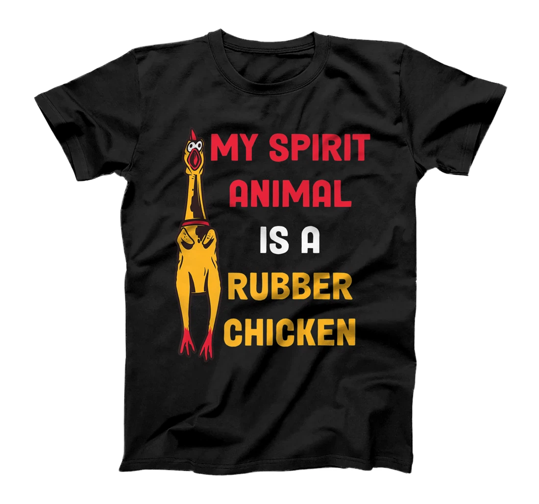 Funny Cute Rubber Chicken Easily Distracted By Dogs T-Shirt, Women T-Shirt