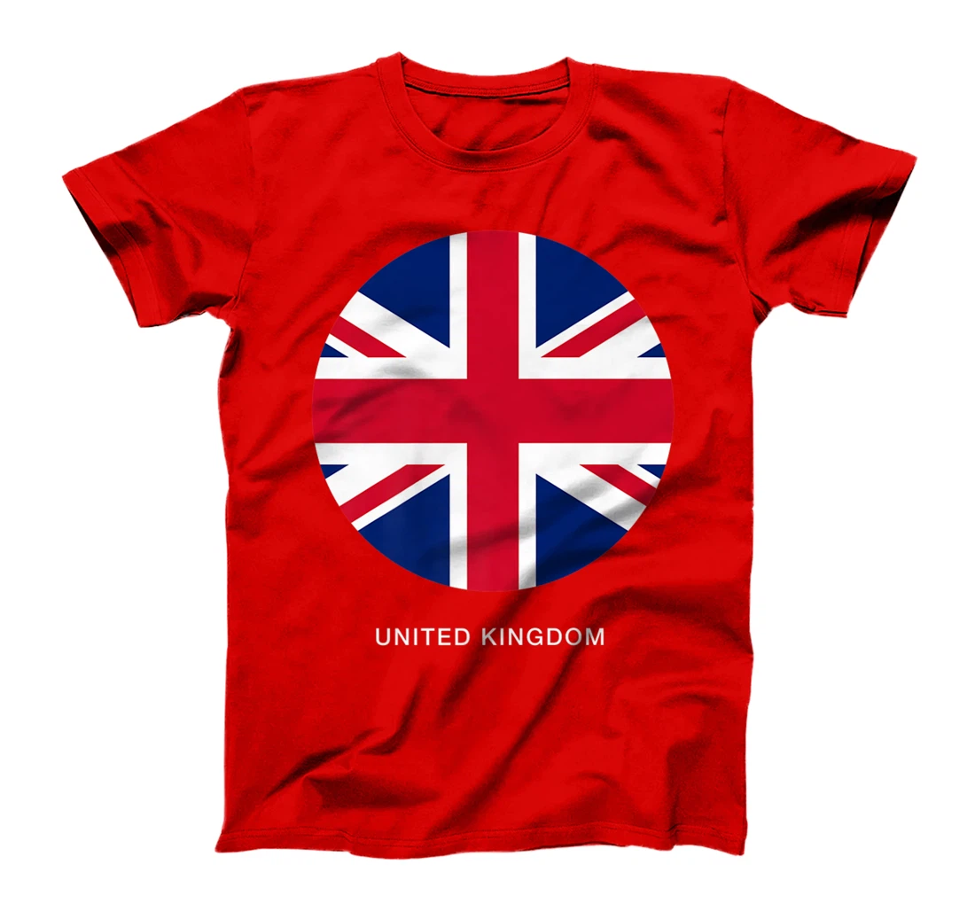 Cool United Kingdom Flag Illustration Novelty Graphic Design T-Shirt, Kid T-Shirt and Women T-Shirt