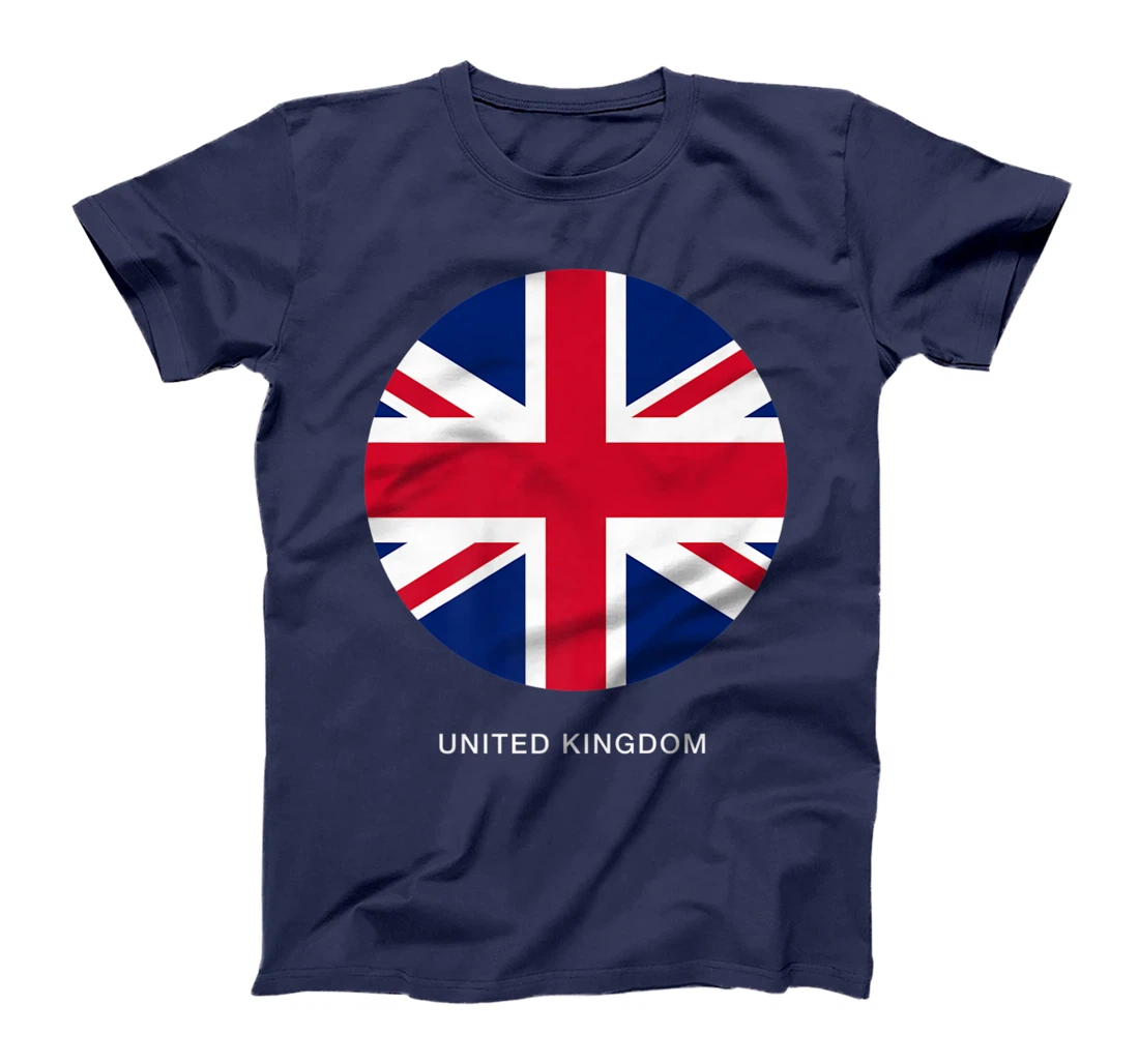 Cool United Kingdom Flag Illustration Novelty Graphic Design T-Shirt, Kid T-Shirt and Women T-Shirt
