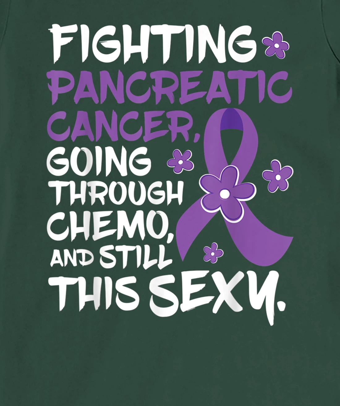 Pancreatic Cancer Going Through Chemo Support Warrior Ribbon T-Shirt, Women T-Shirt