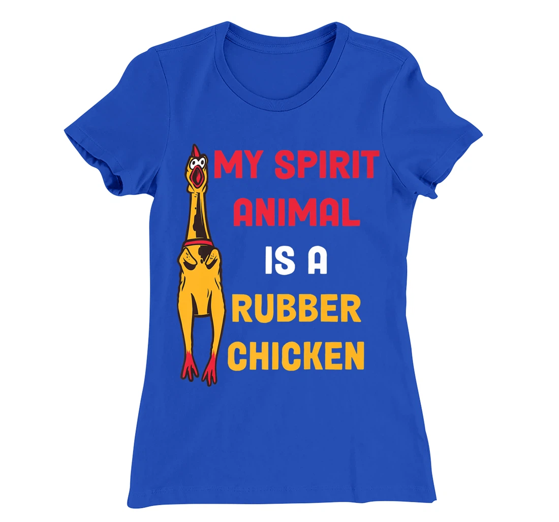 Funny Cute Rubber Chicken Easily Distracted By Dogs T-Shirt, Women T-Shirt