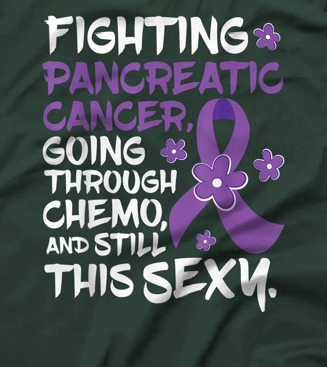 Pancreatic Cancer Going Through Chemo Support Warrior Ribbon T-Shirt, Women T-Shirt