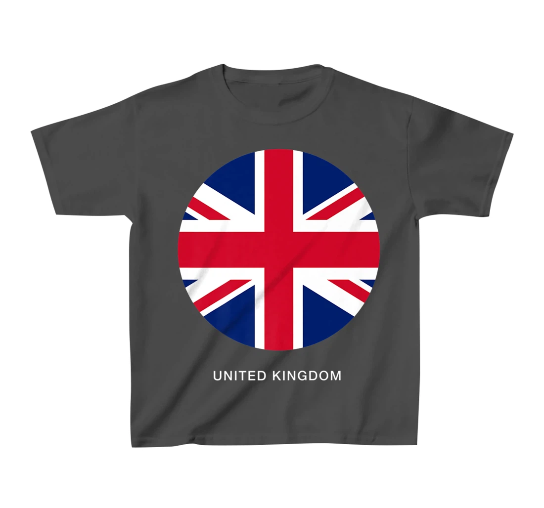 Cool United Kingdom Flag Illustration Novelty Graphic Design T-Shirt, Kid T-Shirt and Women T-Shirt