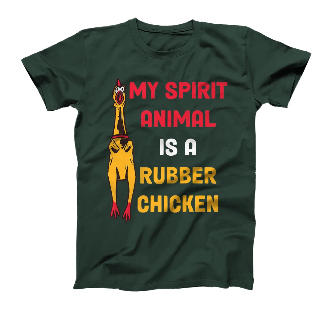 Funny Cute Rubber Chicken Easily Distracted By Dogs T-Shirt, Women T-Shirt