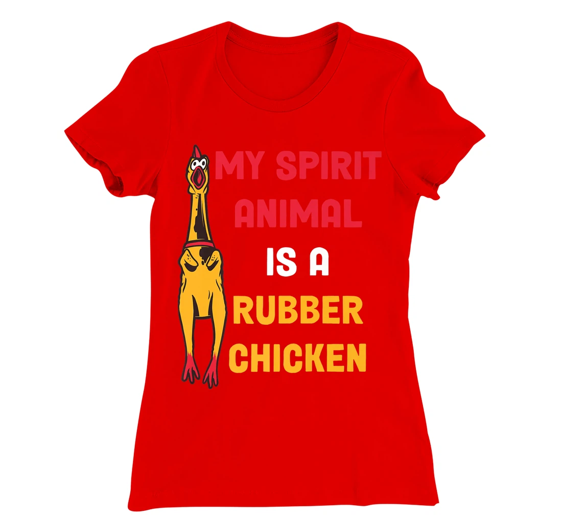 Funny Cute Rubber Chicken Easily Distracted By Dogs T-Shirt, Women T-Shirt