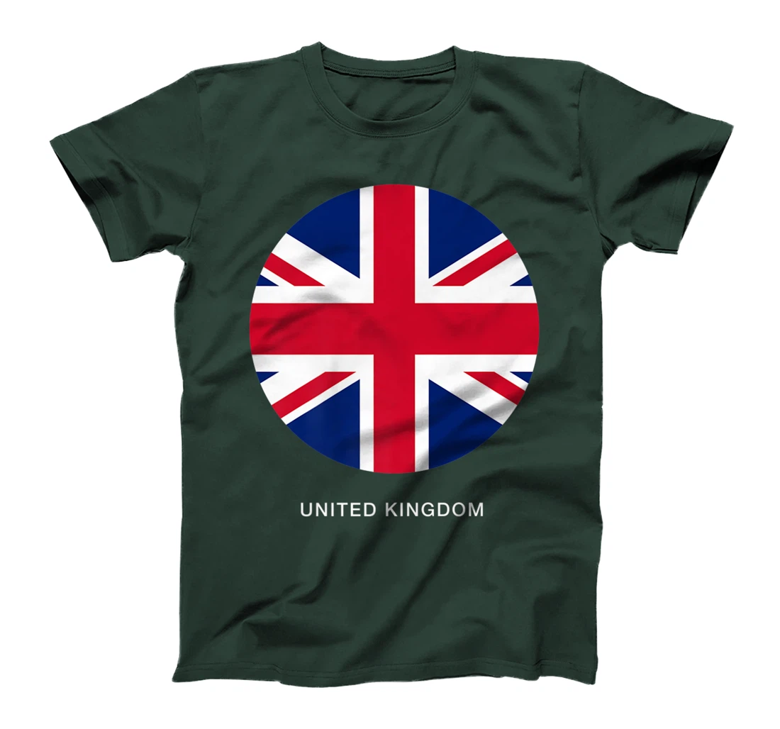 Cool United Kingdom Flag Illustration Novelty Graphic Design T-Shirt, Kid T-Shirt and Women T-Shirt