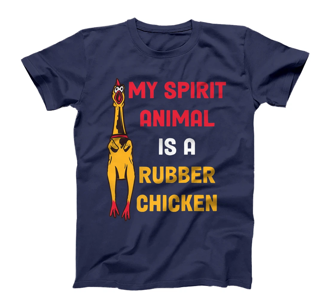 Funny Cute Rubber Chicken Easily Distracted By Dogs T-Shirt, Women T-Shirt