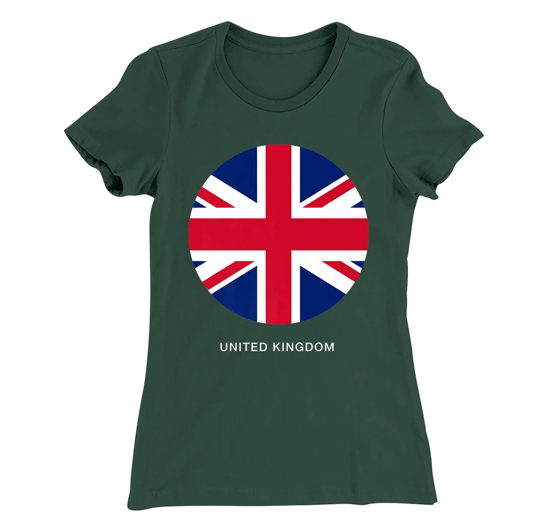Cool United Kingdom Flag Illustration Novelty Graphic Design T-Shirt, Kid T-Shirt and Women T-Shirt