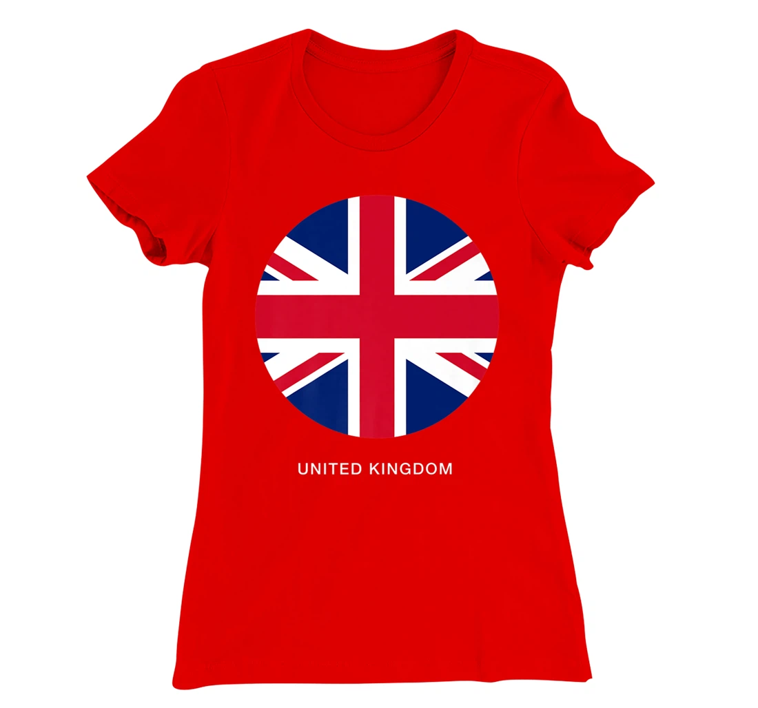 Cool United Kingdom Flag Illustration Novelty Graphic Design T-Shirt, Kid T-Shirt and Women T-Shirt