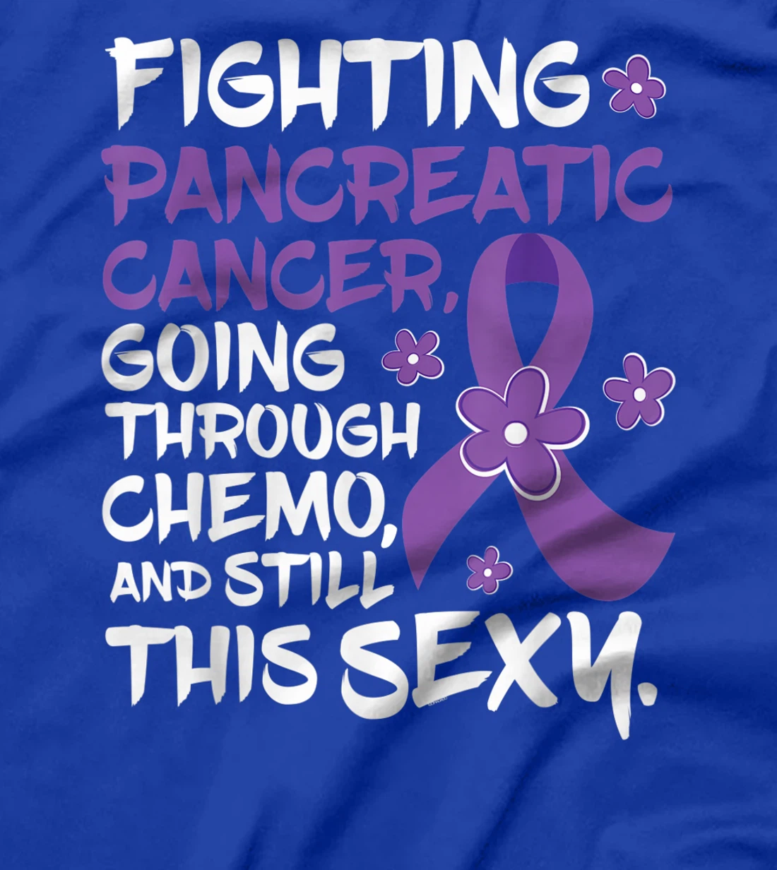 Pancreatic Cancer Going Through Chemo Support Warrior Ribbon T-Shirt, Women T-Shirt