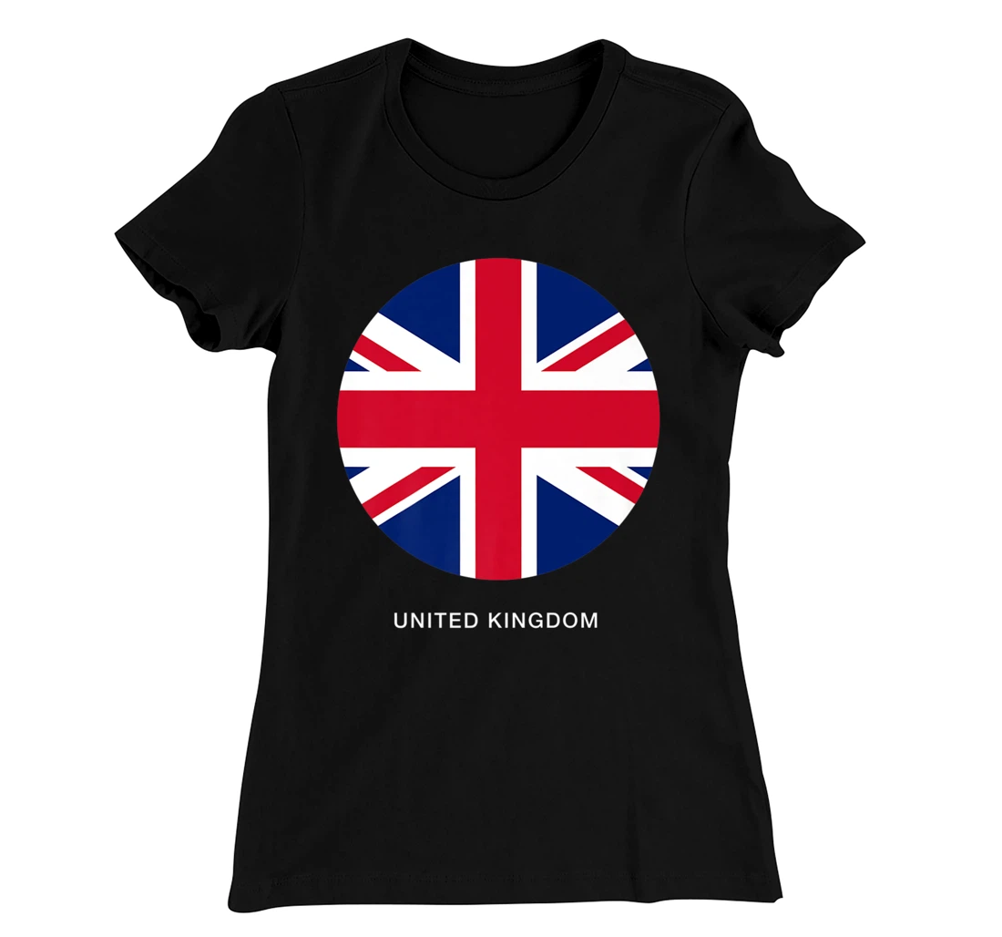 Cool United Kingdom Flag Illustration Novelty Graphic Design T-Shirt, Kid T-Shirt and Women T-Shirt