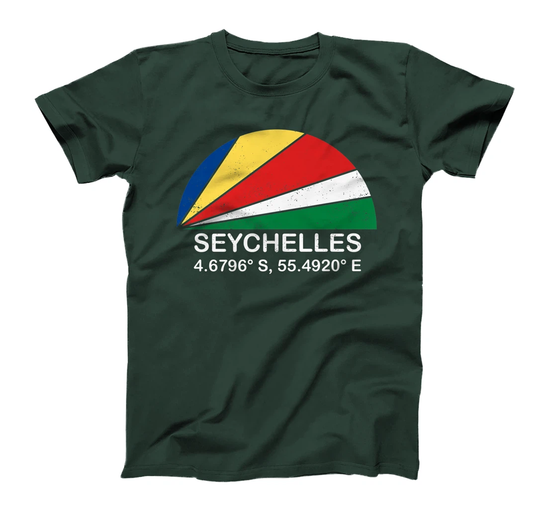 Seychelles Flag Vintage Beach Sunset African Island Paradise T-Shirt, Kid T-Shirt and Women T-Shirt