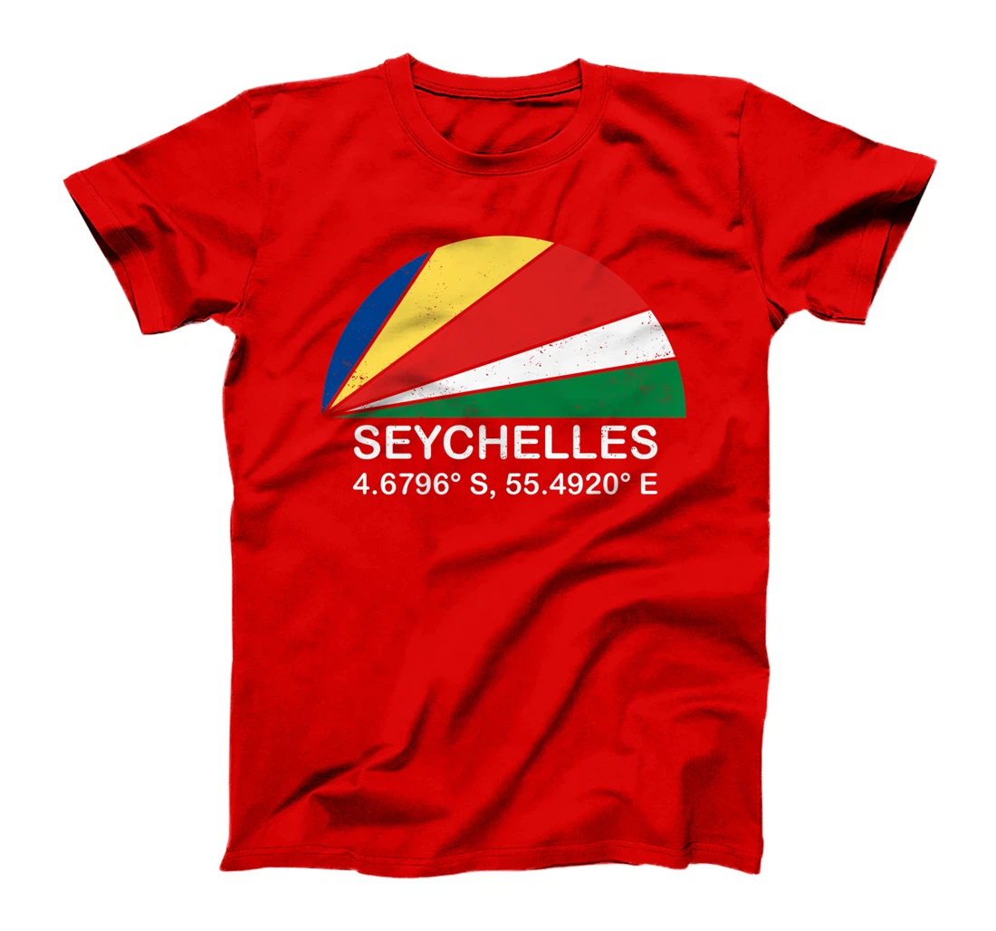 Seychelles Flag Vintage Beach Sunset African Island Paradise T-Shirt, Kid T-Shirt and Women T-Shirt