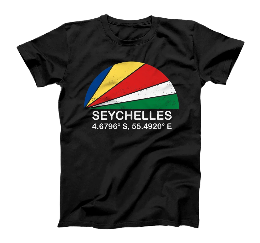 Seychelles Flag Vintage Beach Sunset African Island Paradise T-Shirt, Kid T-Shirt and Women T-Shirt