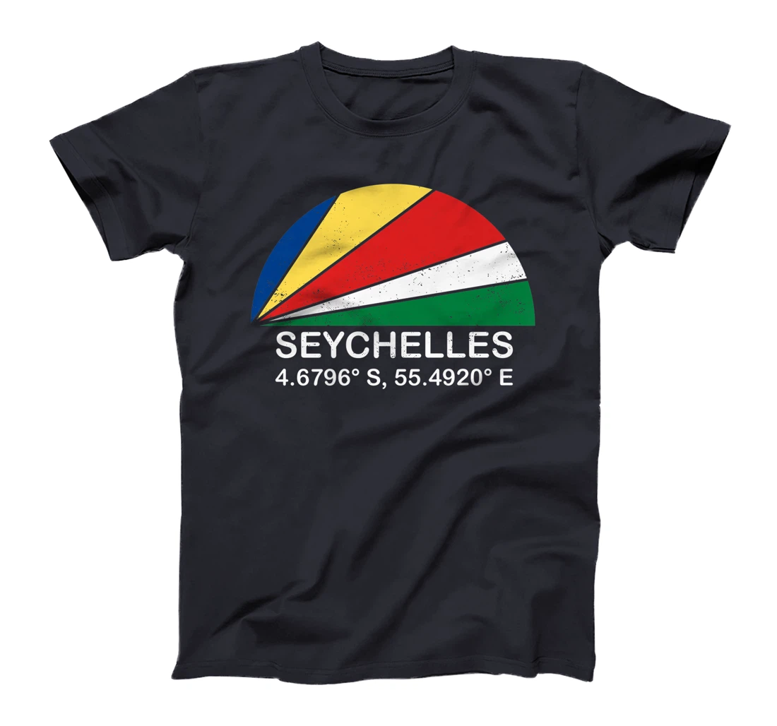 Seychelles Flag Vintage Beach Sunset African Island Paradise T-Shirt, Kid T-Shirt and Women T-Shirt