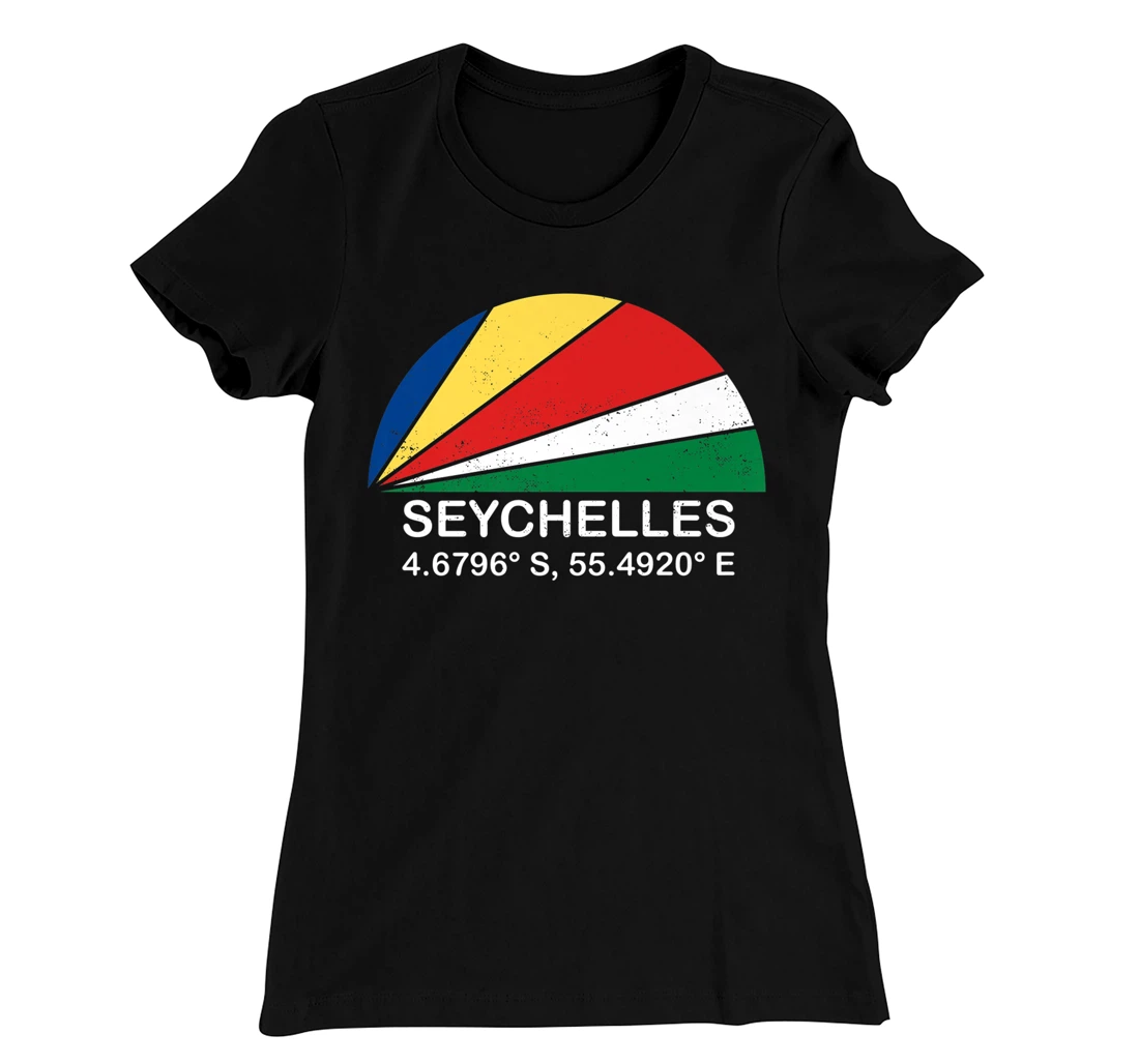Seychelles Flag Vintage Beach Sunset African Island Paradise T-Shirt, Kid T-Shirt and Women T-Shirt