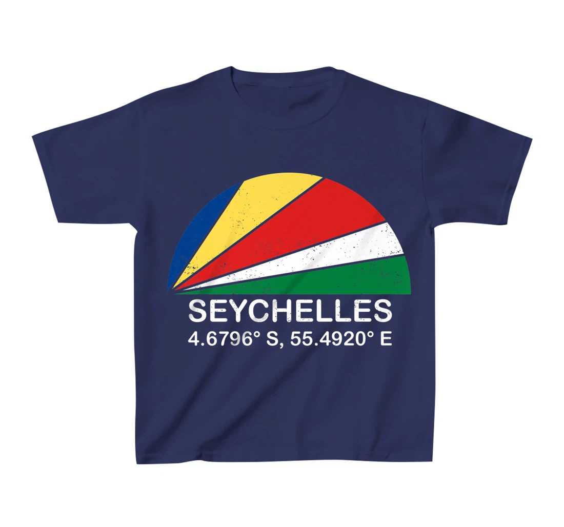 Seychelles Flag Vintage Beach Sunset African Island Paradise T-Shirt, Kid T-Shirt and Women T-Shirt