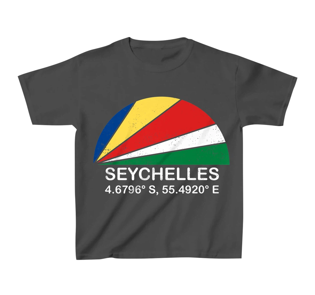 Seychelles Flag Vintage Beach Sunset African Island Paradise T-Shirt, Kid T-Shirt and Women T-Shirt