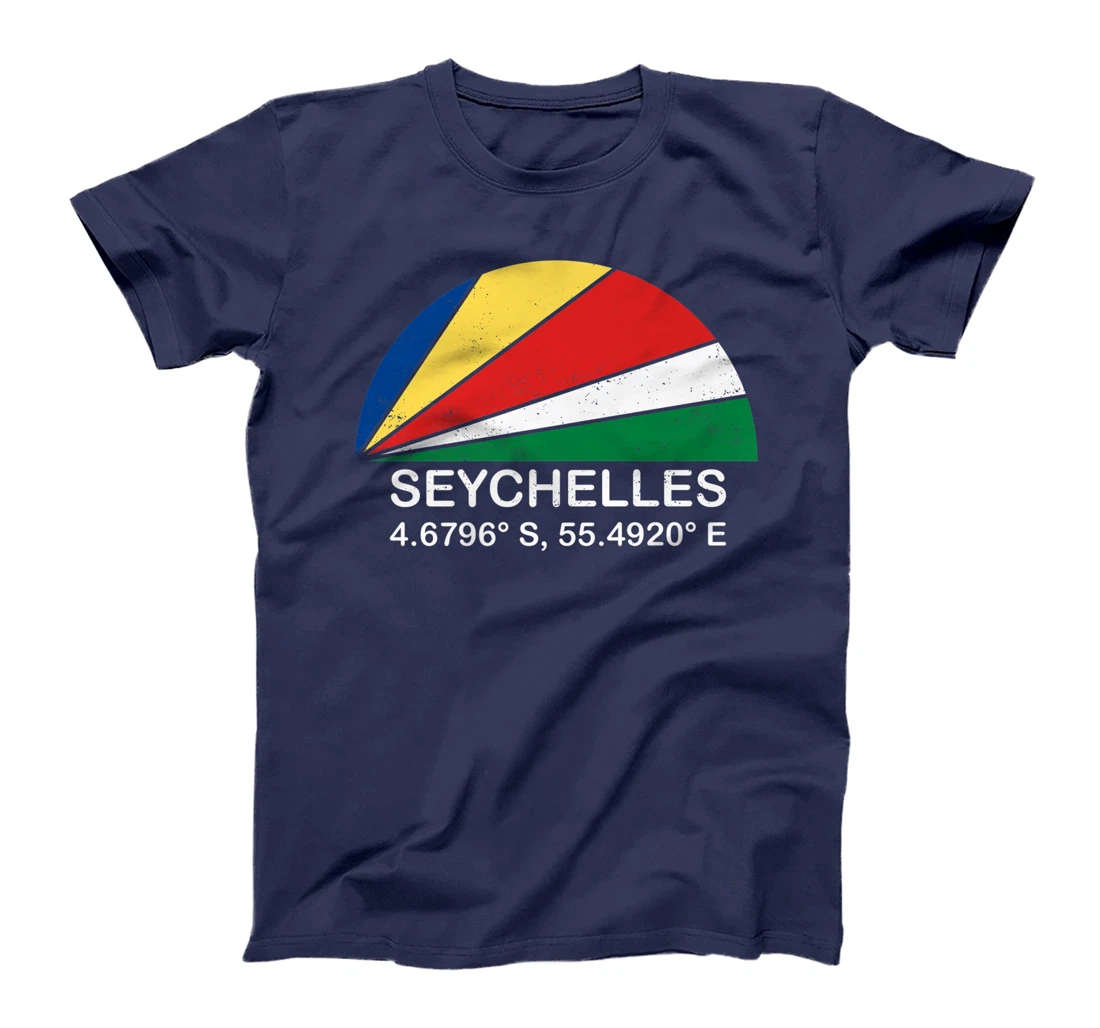 Seychelles Flag Vintage Beach Sunset African Island Paradise T-Shirt, Kid T-Shirt and Women T-Shirt