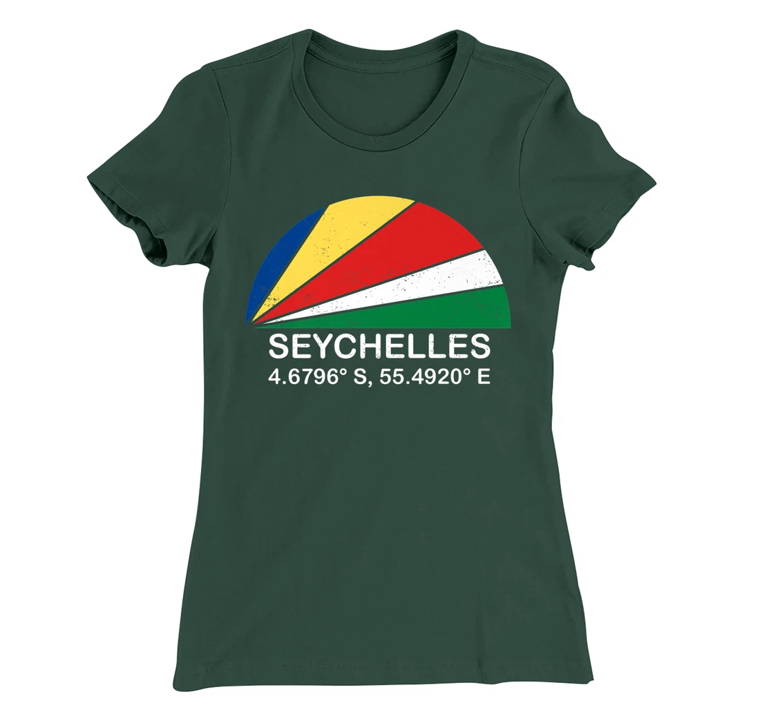 Seychelles Flag Vintage Beach Sunset African Island Paradise T-Shirt, Kid T-Shirt and Women T-Shirt