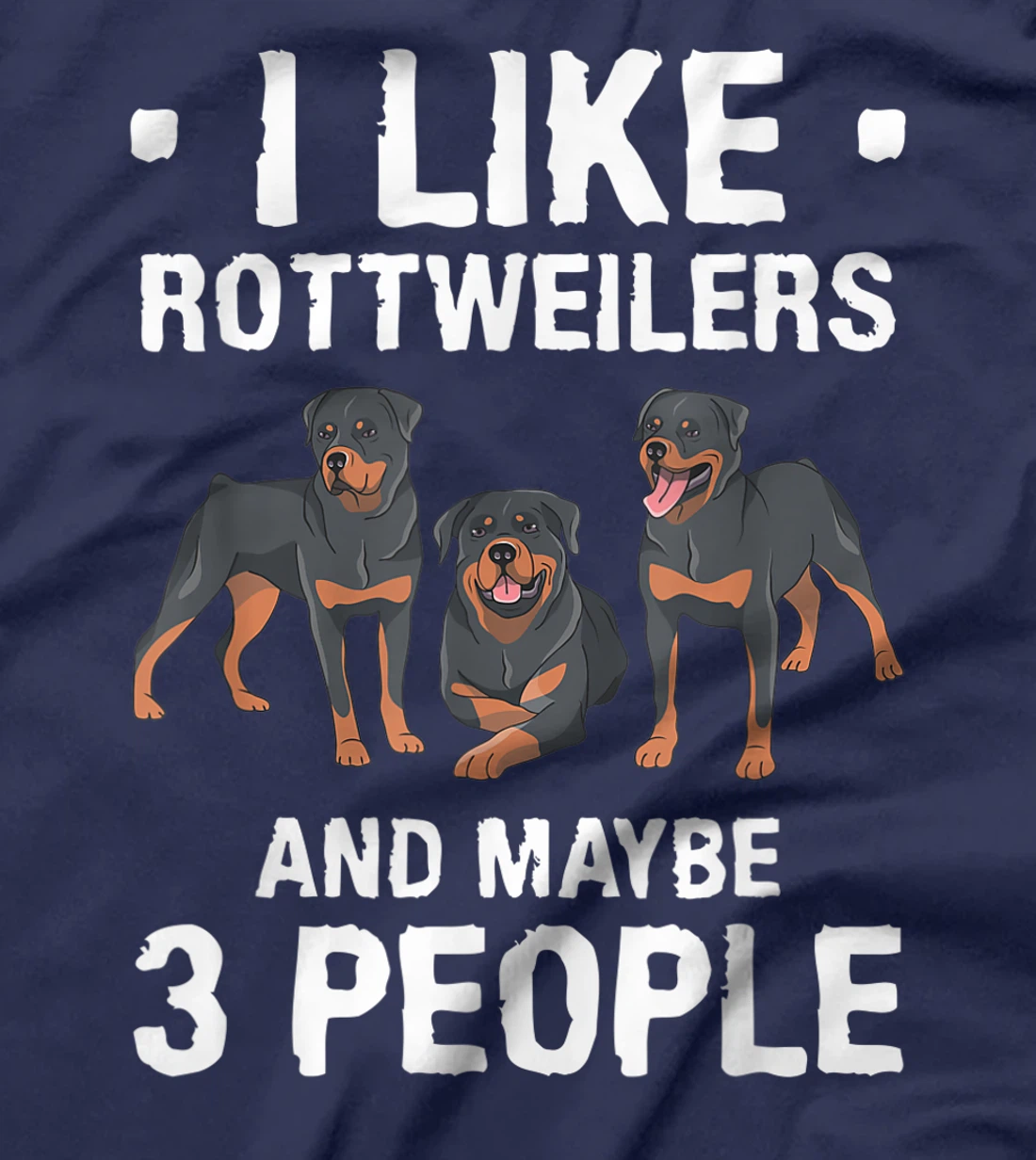 I Like Rottweilers And Maybe 3 People Dog Lover T-Shirt, Women T-Shirt