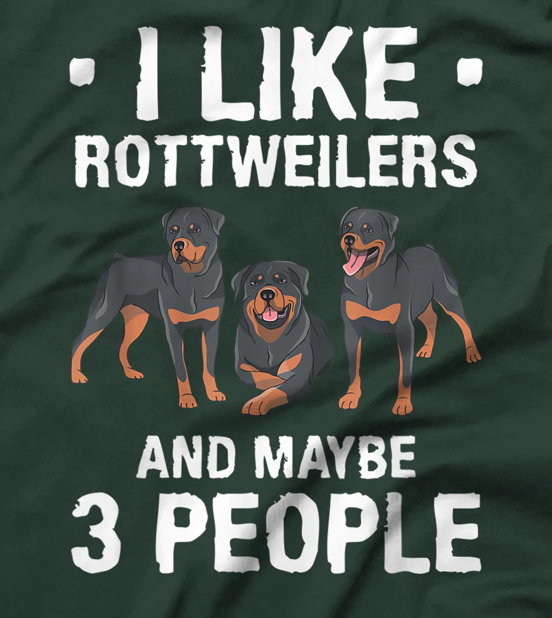 I Like Rottweilers And Maybe 3 People Dog Lover T-Shirt, Women T-Shirt