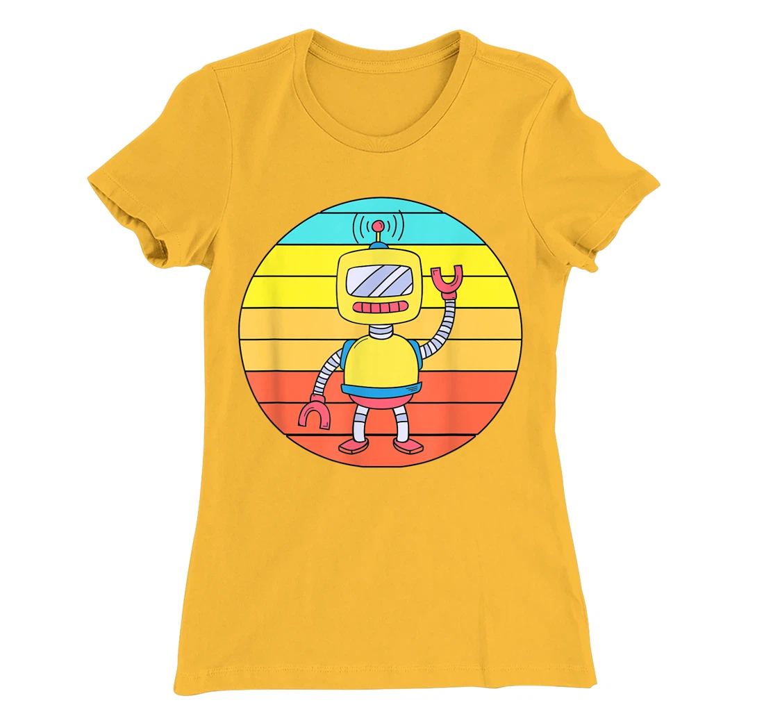 Womens Novelty Mechanical Robot Robotlike Cyborg T-Shirt, Women T-Shirt