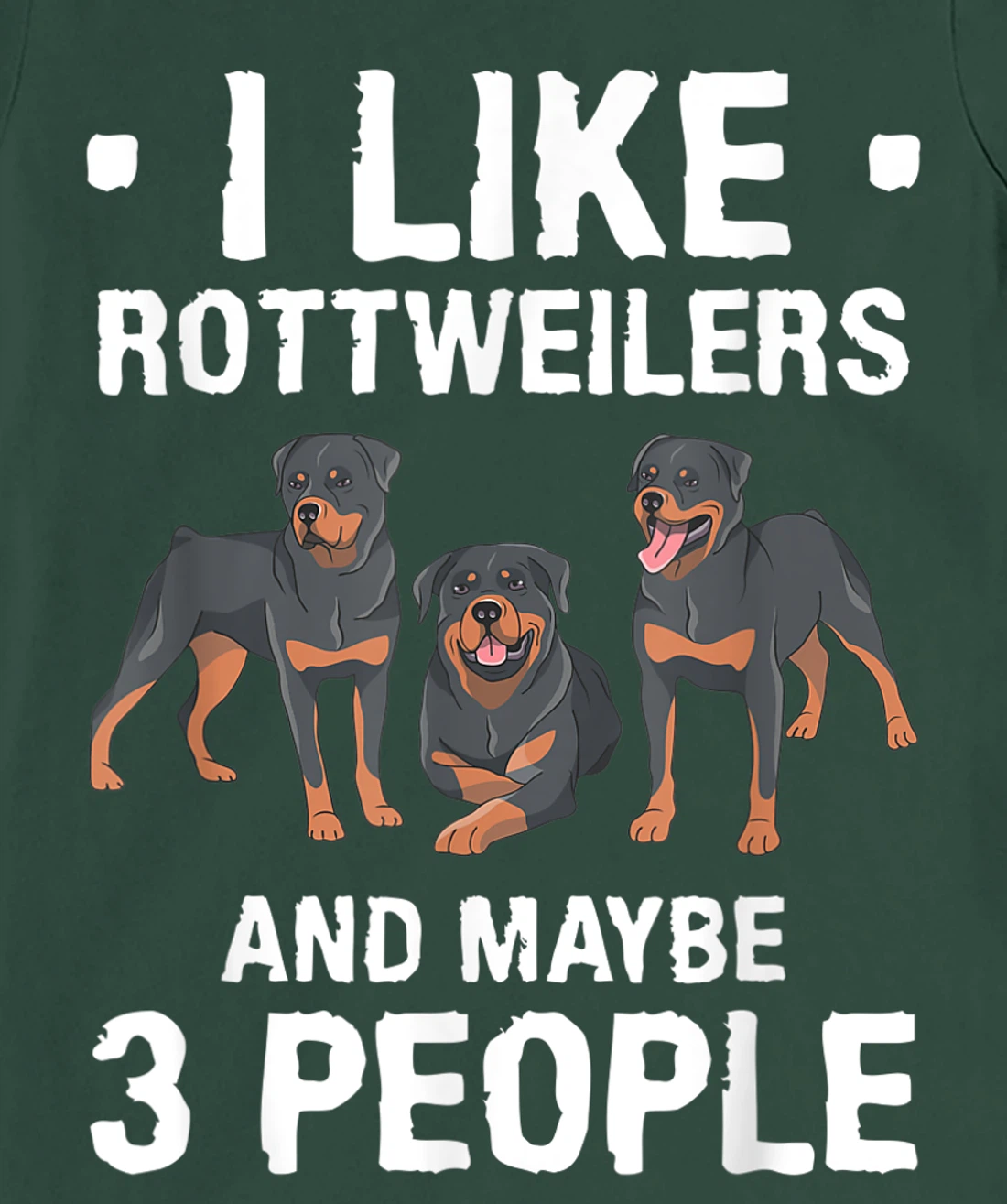 I Like Rottweilers And Maybe 3 People Dog Lover T-Shirt, Women T-Shirt