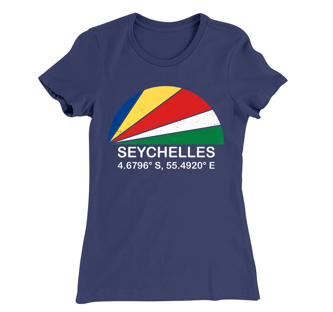 Seychelles Flag Vintage Beach Sunset African Island Paradise T-Shirt, Kid T-Shirt and Women T-Shirt
