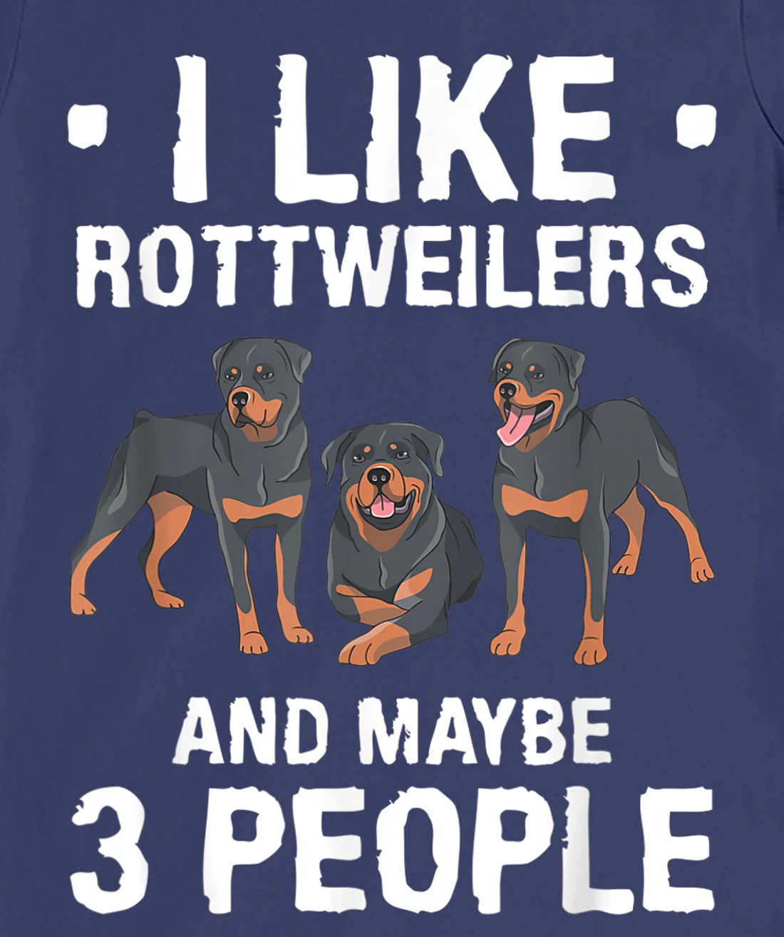 I Like Rottweilers And Maybe 3 People Dog Lover T-Shirt, Women T-Shirt