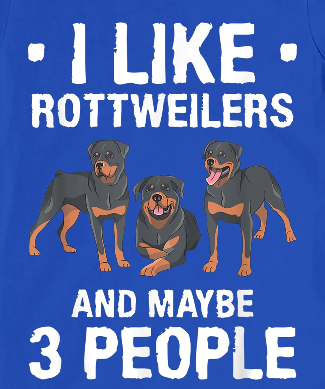 I Like Rottweilers And Maybe 3 People Dog Lover T-Shirt, Women T-Shirt