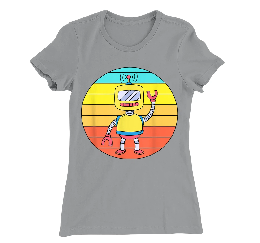 Womens Novelty Mechanical Robot Robotlike Cyborg T-Shirt, Women T-Shirt