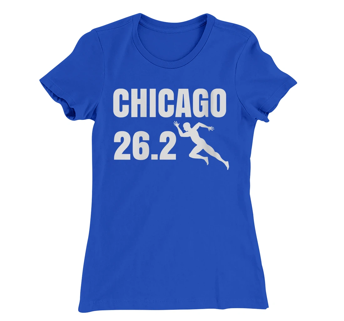 Womens Chicago 26.2 Miles Marathon Running Long Sleeve Shirt T-Shirt, Women T-Shirt