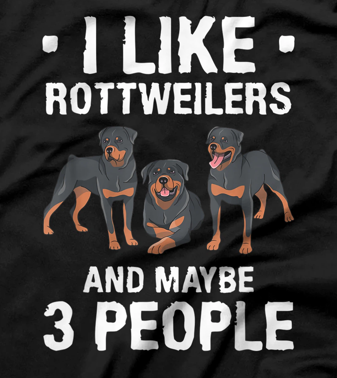 I Like Rottweilers And Maybe 3 People Dog Lover T-Shirt, Women T-Shirt