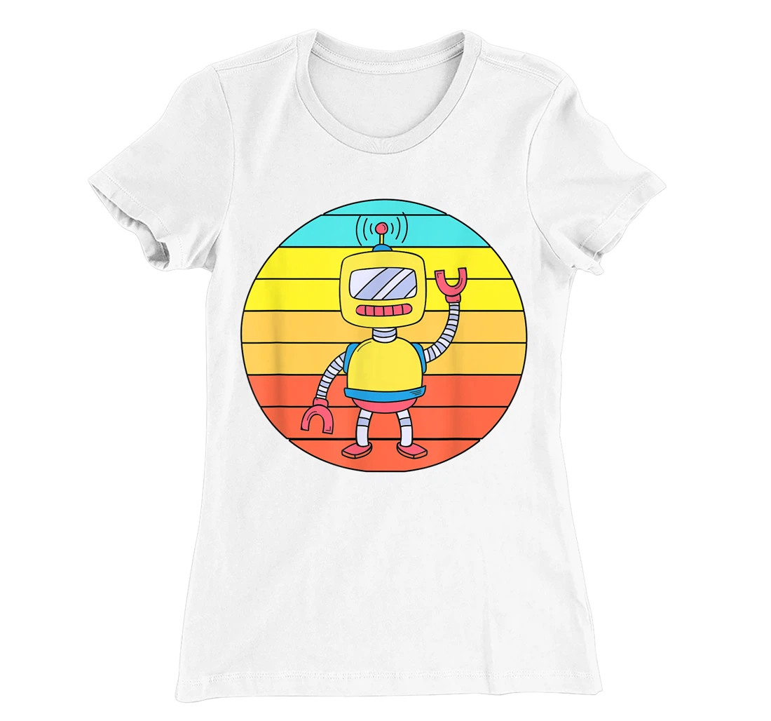 Womens Novelty Mechanical Robot Robotlike Cyborg T-Shirt, Women T-Shirt