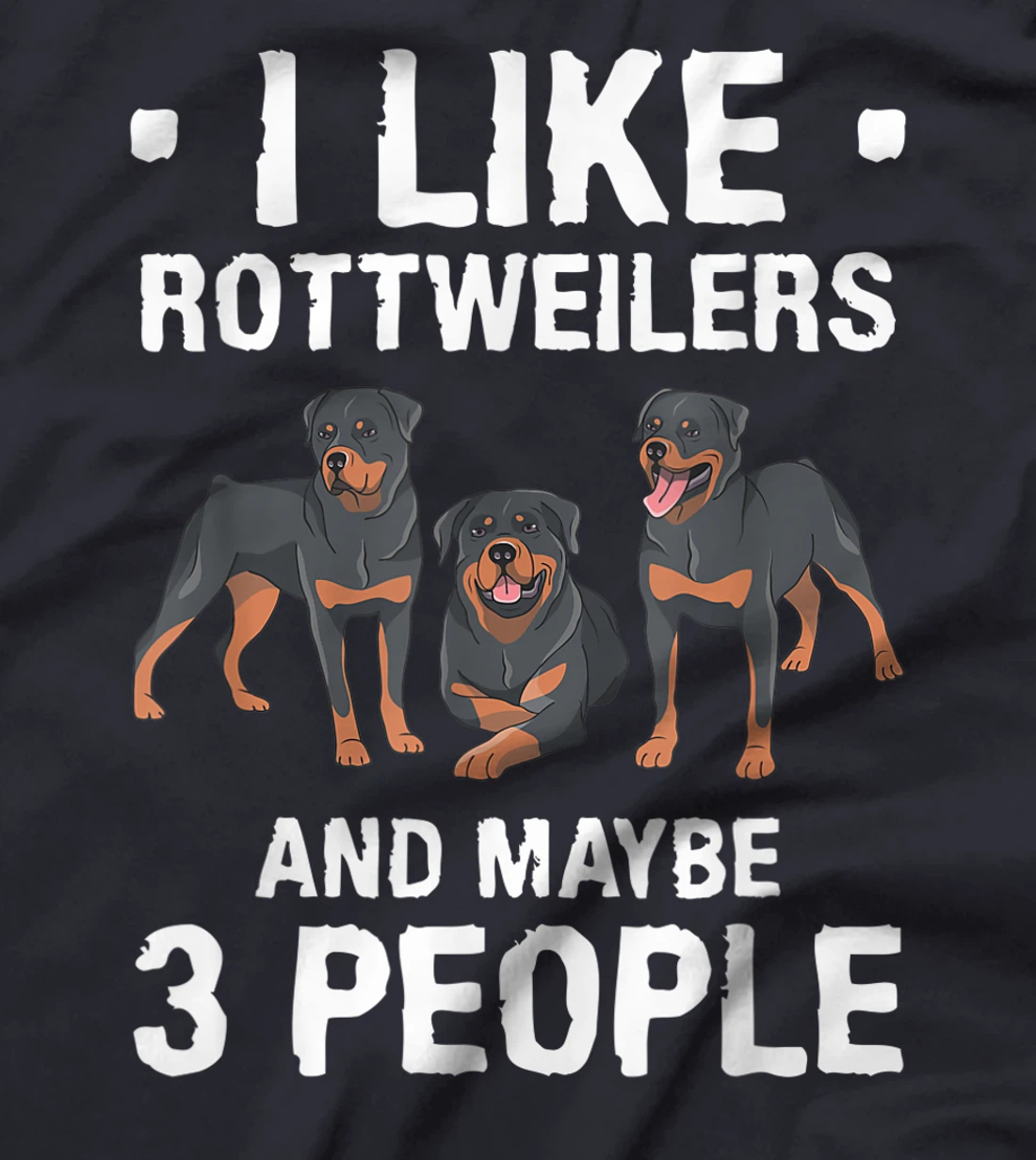 I Like Rottweilers And Maybe 3 People Dog Lover T-Shirt, Women T-Shirt