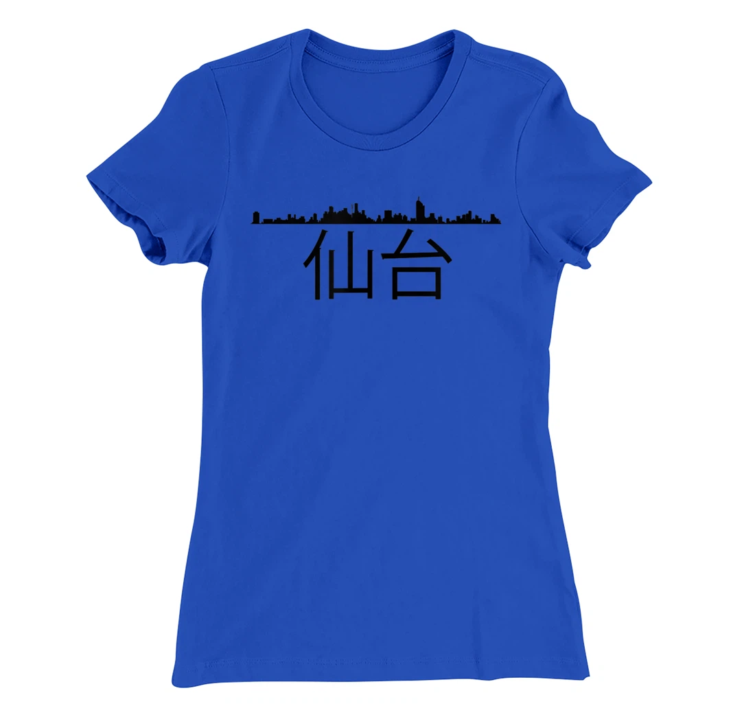 Sendai Japan City Skyline Silhouette Outline Sketch T-Shirt, Kid T-Shirt and Women T-Shirt