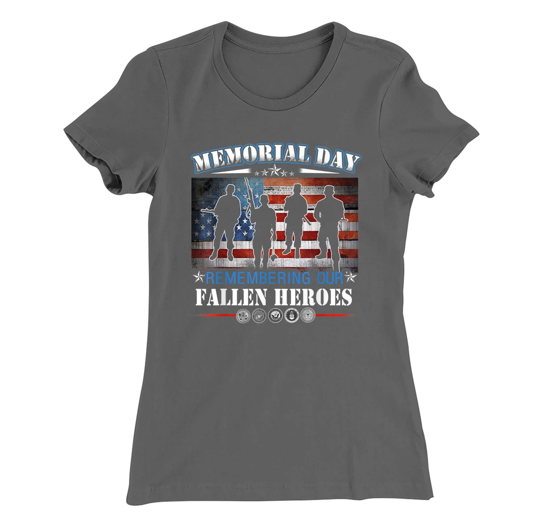 Memorial Day Shirt - Proud Veteran Day US Flag Patriotic T-Shirt, Women T-Shirt